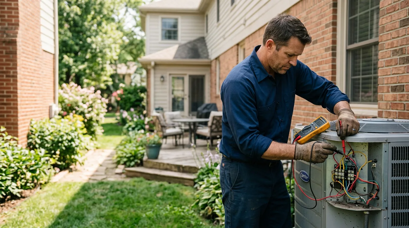 HVAC technician working near Warner Springs, CA